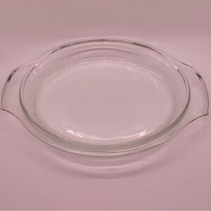 Clear Glass Domed Oval Lid With Tab Handles